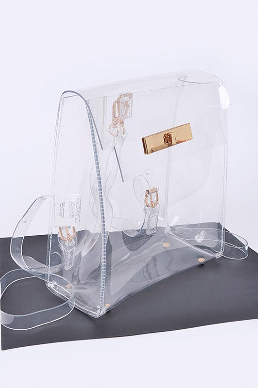 Cleared Transparent Iconic Backpack