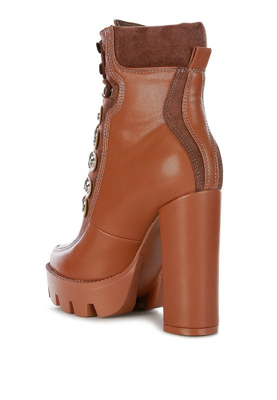 YETI HIGH HEEL LACE-UP BIKER BOOT