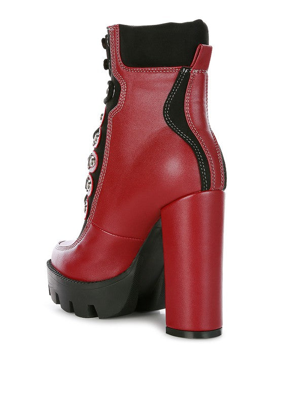 YETI HIGH HEEL LACE-UP BIKER BOOT