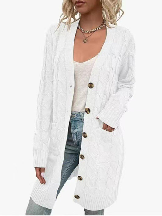 Women's outerwear fashionable long single-breasted casual cardigan jacket