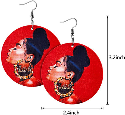 Wooden Dangle Earrings Brown Skinned Beauties Ladies/Women/Teens Casual Ethnic Earrings