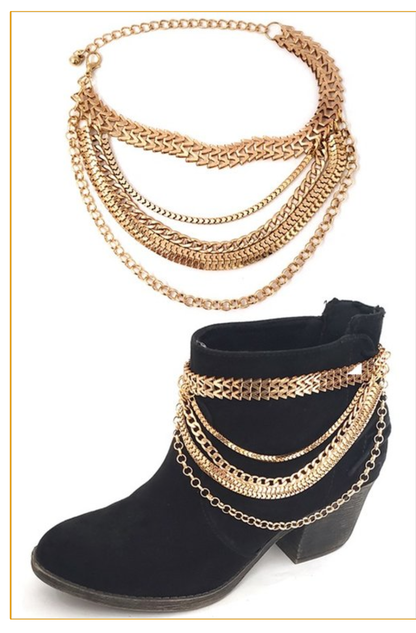 Women/Ladies High Heel Shoes Chain Accessories/Ankle Chains